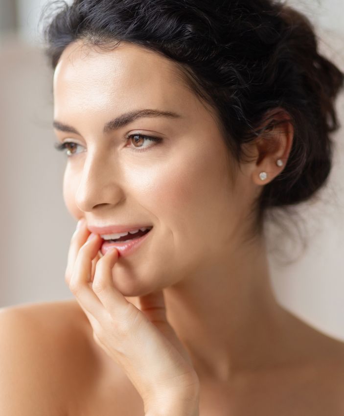 Beautiful woman with a thoughtful expression.