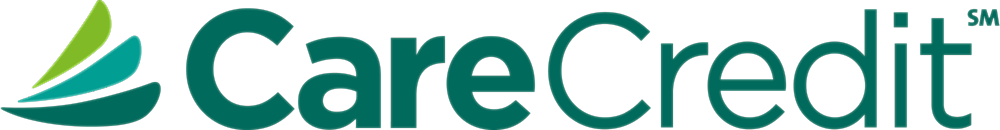 CareCredit logo with green and blue design.